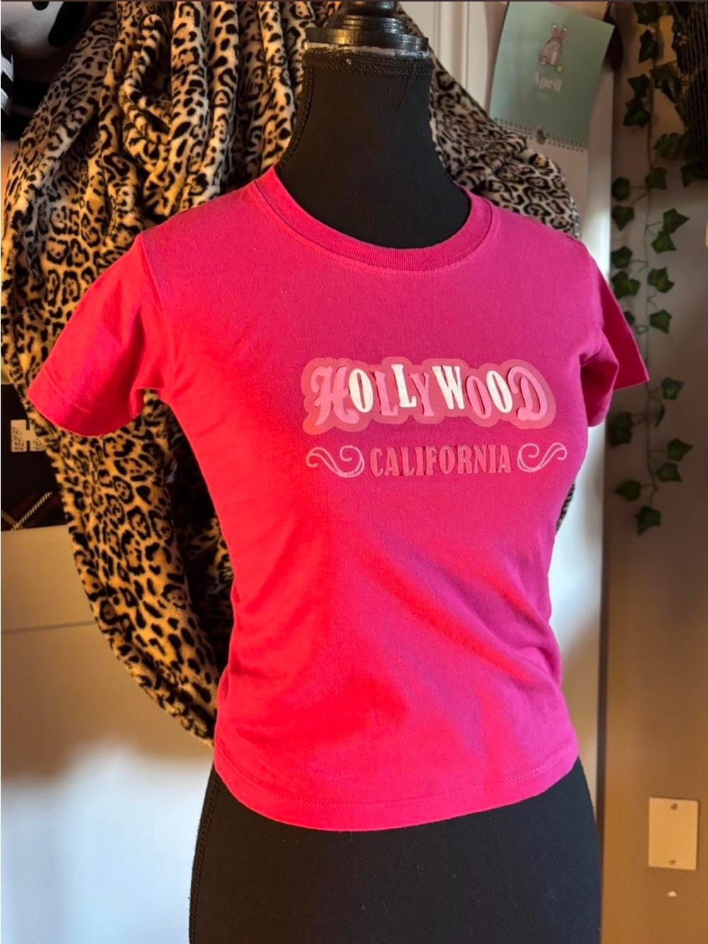 y2k Hollywood California Women's Pink Graphic Tee